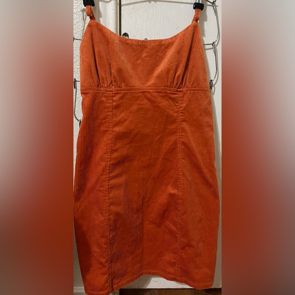 Orange Corduroy Dress